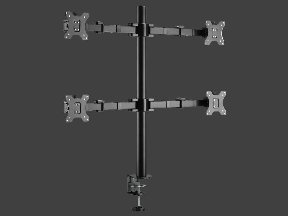 Brateck Quad Monitors Affordable Steel Articulating Monitor Arm Fit Most 17"-32" Monitors