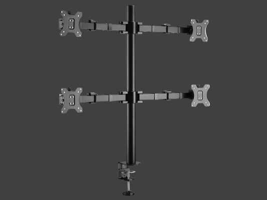 Brateck Quad Monitors Affordable Steel Articulating Monitor Arm Fit Most 17"-32" Monitors