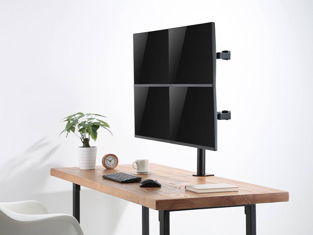 Brateck Quad Monitors Affordable Steel Articulating Monitor Arm Fit Most 17"-32" Monitors