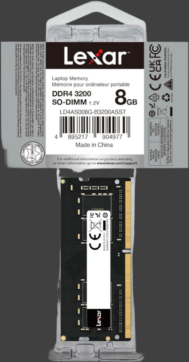 (Sodimm) Lexar 8G DDR4-3200 SODIMM Laptop Memory