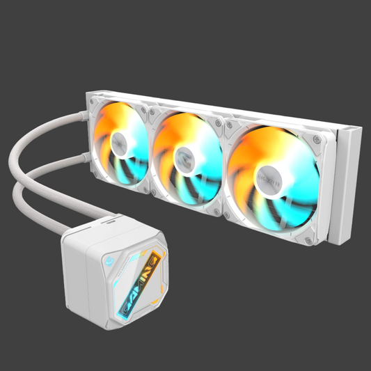 GIGABYTE GAMING 360 ICE all-in-one liquid cooler, Intel 1851 / 1700 / 115X / 1200, AMD AM5 / AM4, Color ICE