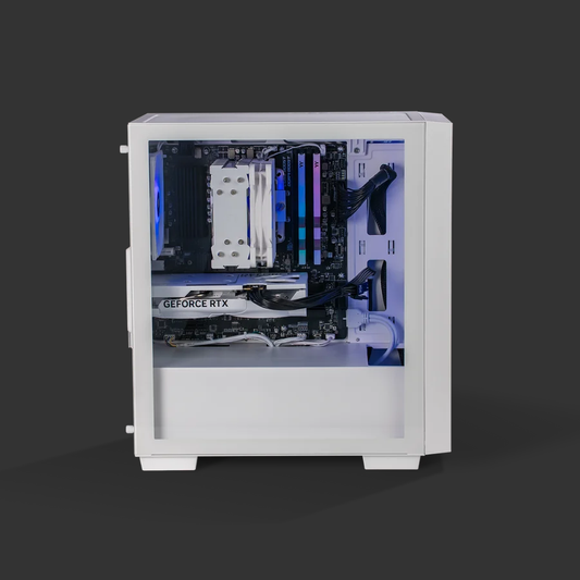 Thermaltake Gaming System Genesis Ultimate V5 Snow - AMD 5600 / RTX 5060/ B550M WIFI/ 16GB RAM/ H16 SNOW