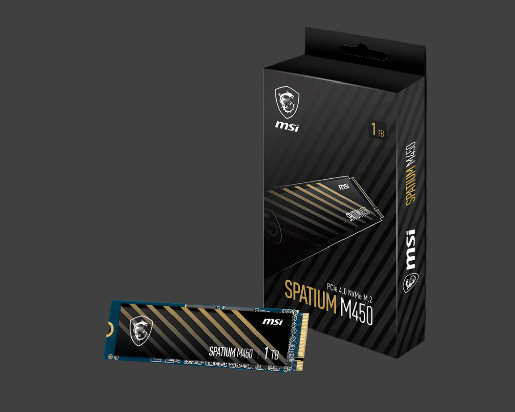 MSI Spatium M450 1TB V1 1TB PCIe Gen4x4 NVMe 3400/2400