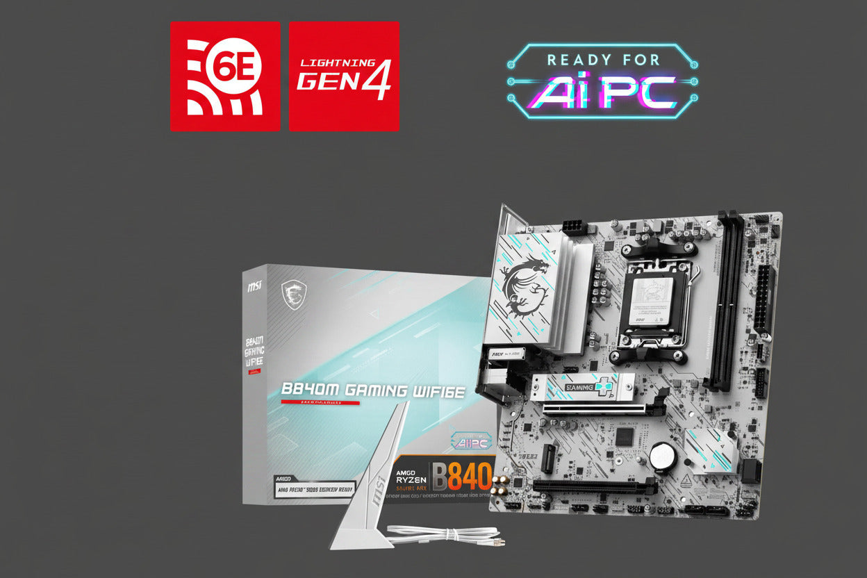 MSI B840M GAMING WIFI6E AM5 MOTHERBOARD.