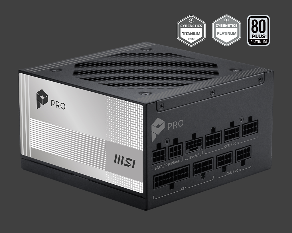 1000W MSI PRO A1000PL PCIE5 POWER SUPPLY