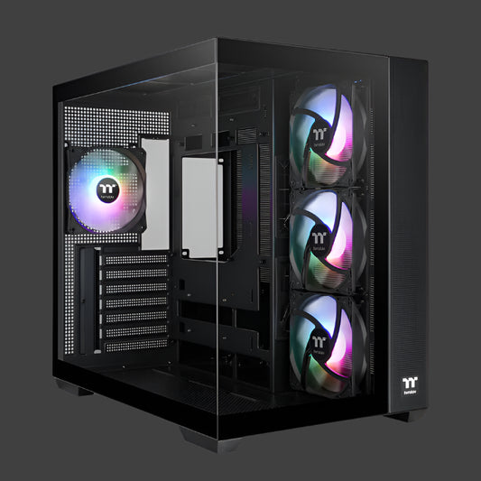Thermaltake View 380 Tempered Glass ARGB Mid Tower Case Black Edition