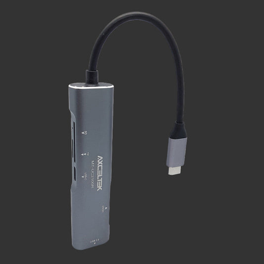 Axceltek MT-UC2100R USB-C to HDMI/USB-A+C/reader 4K dock