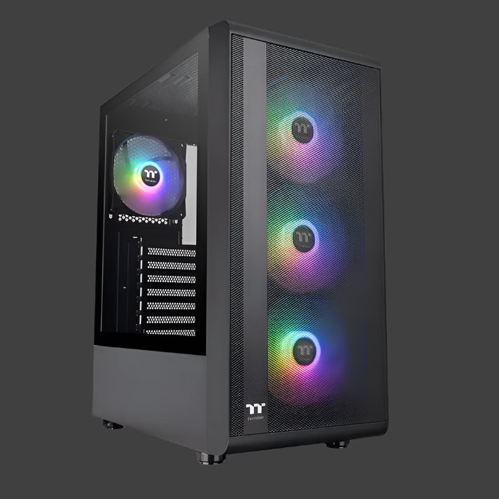 Thermaltake S200 PLUS ARGB TG Mid Tower Case Black Edition