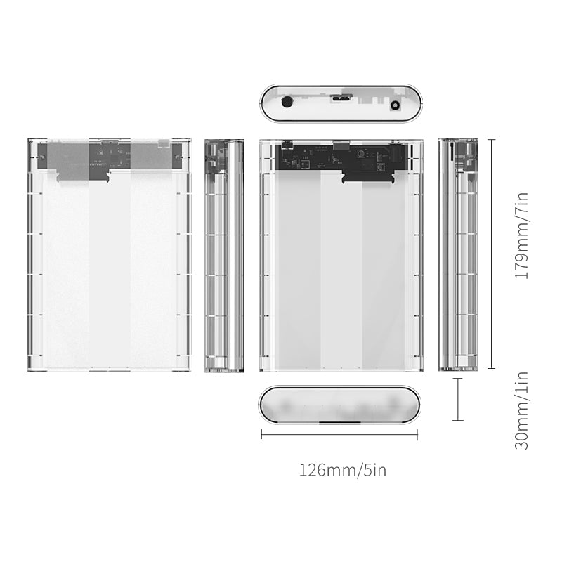 Orico 3.5in Transparent Hard Drive Enclosure