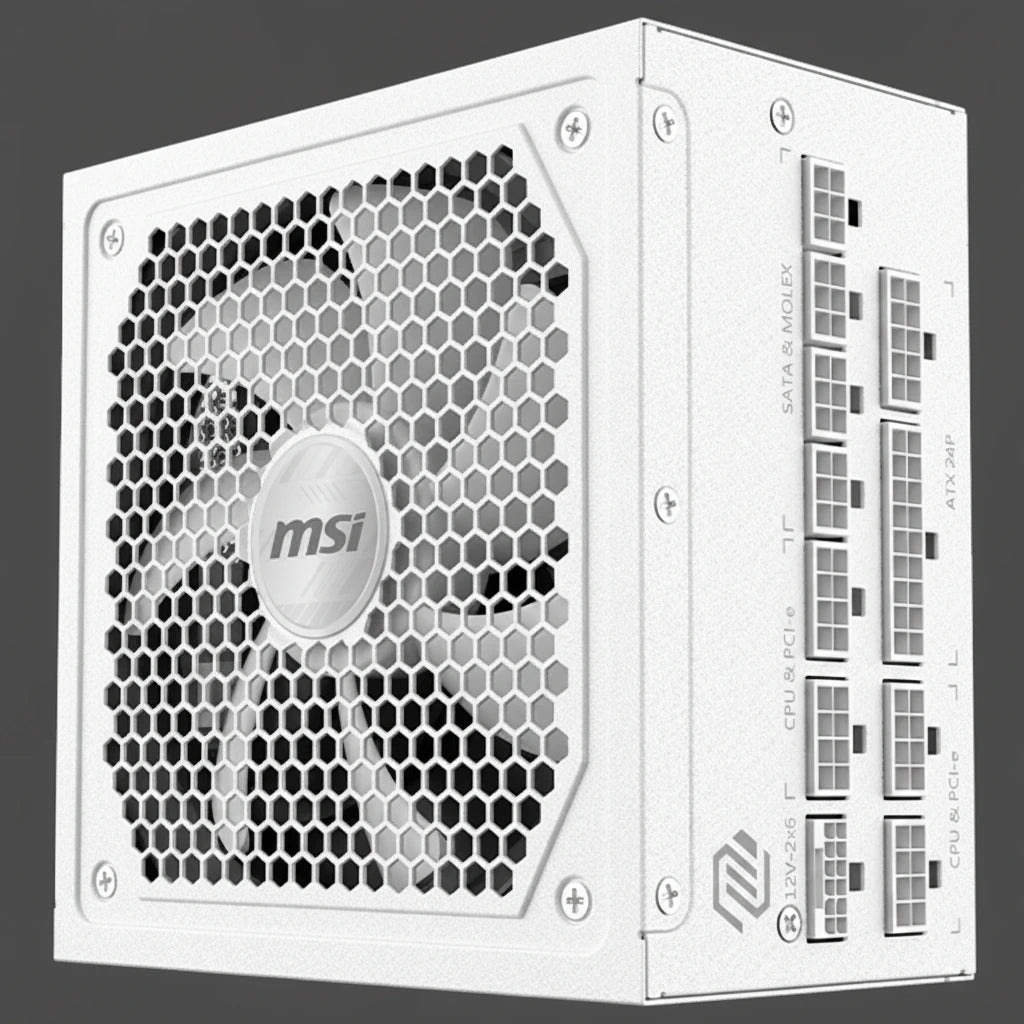 1000W MSI MAG A1000GL PCIE5 WHITE POWER SUPPLY