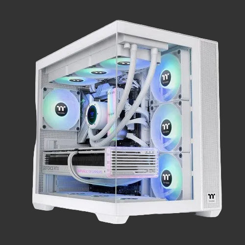 Thermaltake View 380 Tempered Glass ARGB Mid Tower Case Snow Edition