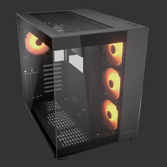 Cougar FV150 RGB BLACK Dual chamber TG Case 4x ARG B Fans