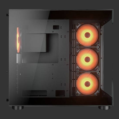 Cougar FV150 RGB BLACK Dual chamber TG Case 4x ARG B Fans