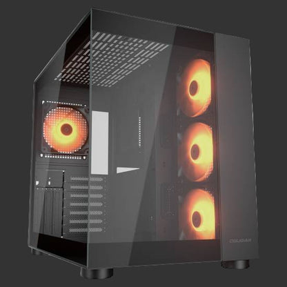 Cougar FV150 RGB BLACK Dual chamber TG Case 4x ARG B Fans