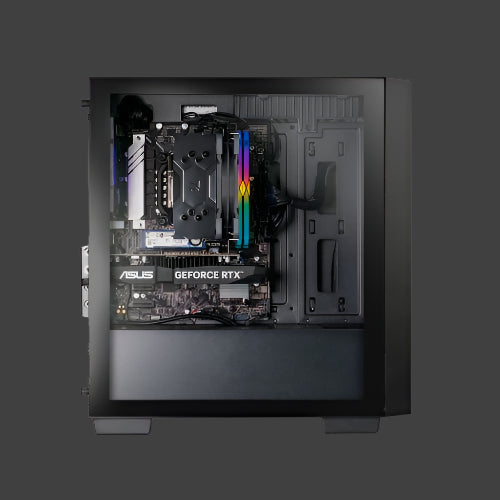Thermaltake Gaming System Genesis Ultimate V4 - AMD 5600 / RTX 4060 / B550 WIFI / 16GB RGB RAM / H16 Black