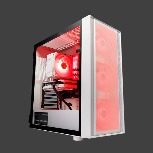 Thermaltake Gaming System Infinity V2 SNOW Edition - AMD 5500/ RTX 4060/ B550 WIFI/ 16GB RGB RAM/ H570 White