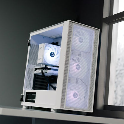 Thermaltake Gaming System Infinity V2 SNOW Edition - AMD 5500/ RTX 4060/ B550 WIFI/ 16GB RGB RAM/ H570 White