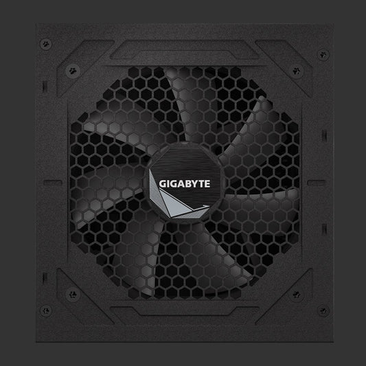 Gigabyte UD1000GM PG5 2.0 1000W ATX PSU Power Supply 80+ Gold >90% 120mm Fan Black Flat Cables Single +12V >100K Hrs