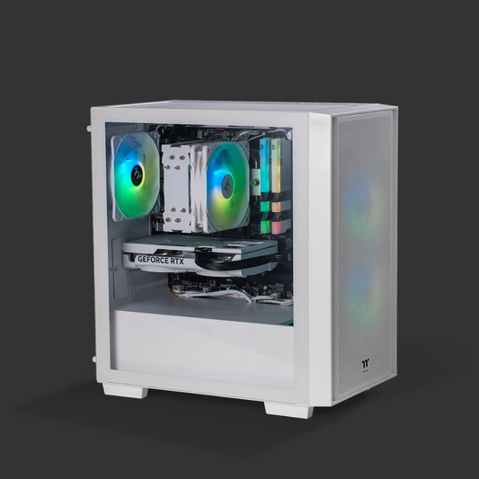 Thermaltake Gaming System Genesis Ultimate V5 Snow - AMD 5600 / RTX 5060/ B550M WIFI/ 16GB RAM/ H16 SNOW