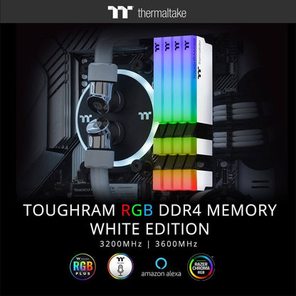 Thermaltake TOUGHRAM RGB 32GB (2 x 16GB) DDR4 3600MHz CL18 Memory Limited White Edition