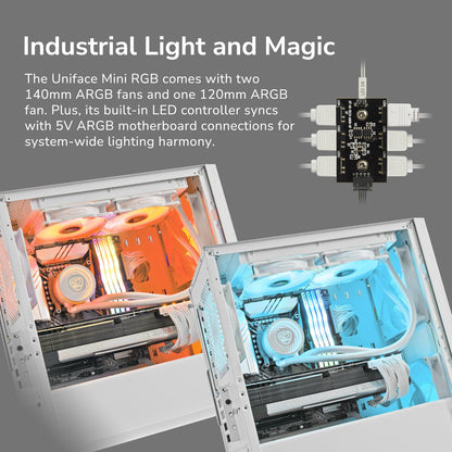 Cougar UNIFACE MINI RGB WHITE mATX case