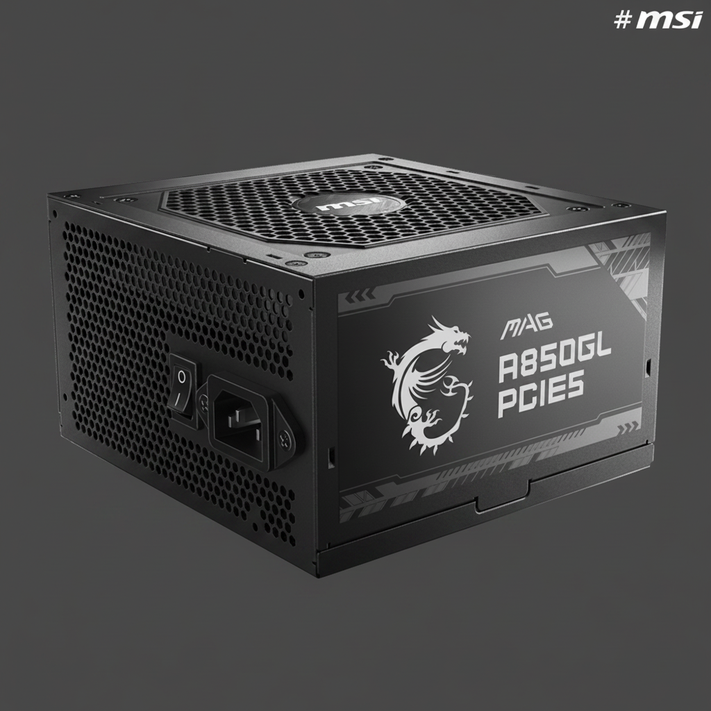 850W MSI MAG A850GL PCIE5 POWER SUPPLY