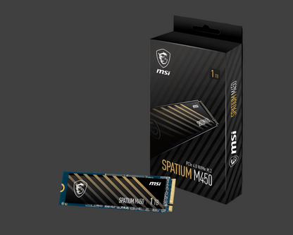 MSI Spatium M450 1TB V1 1TB PCIe Gen4x4 NVMe 3400/2400