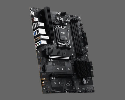 Computer motherboard on a white background