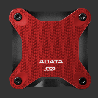 1TB EXTERNAL ADATA SSD Red Shock Resistance 10Gbps/USB 3.2 Gen 2/Read 550MB/s Write 480MB/s