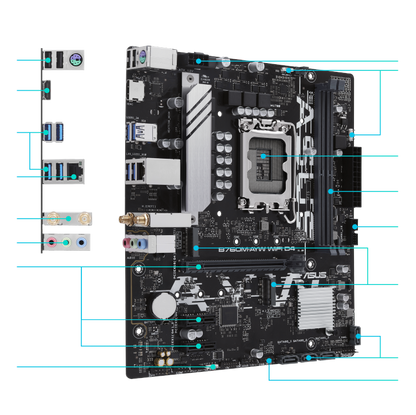 Asus B760M-AYW WIFI D4 DDR4 mATX motherboard
