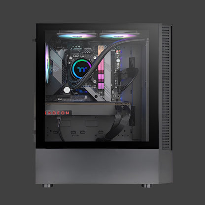 Thermaltake View Plus 200 ARGB Tempered Glass Mid Tower Case Black Edition