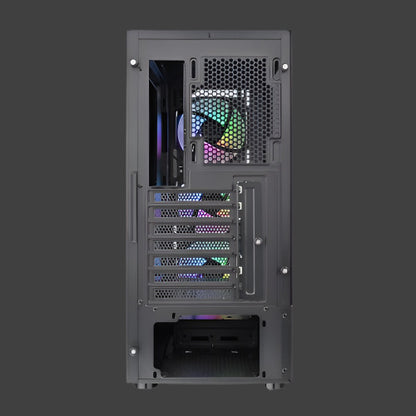 Thermaltake View Plus 200 ARGB Tempered Glass Mid Tower Case Black Edition
